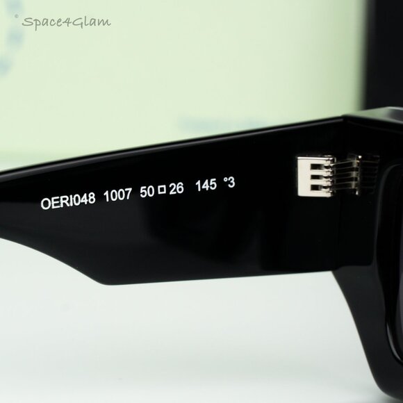 Off-White Men Sunglasses Black Grey Square OERI048 FRANCISCO 1007 NEW AUTHENTIC - Picture 7 of 10
